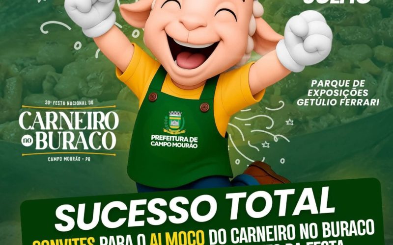 Ingressos Esgotados para o Almoço do Carneiro no Buraco em Campo Mourão