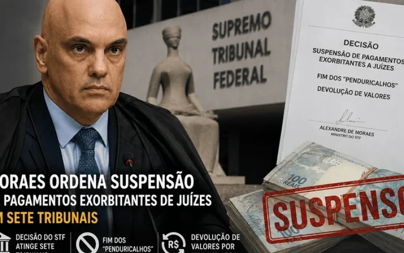 STF determina suspensão de “penduricalhos” e devolução de valores milionários por juízes em sete estados
