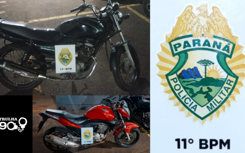 Segunda-feira de apreensões: PM recupera moto furtada e prende condutor por placa falsa em Campo Mourão