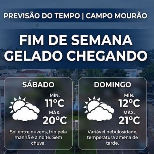 Clima de inverno predomina e Campo Mourão terá fim de semana gelado