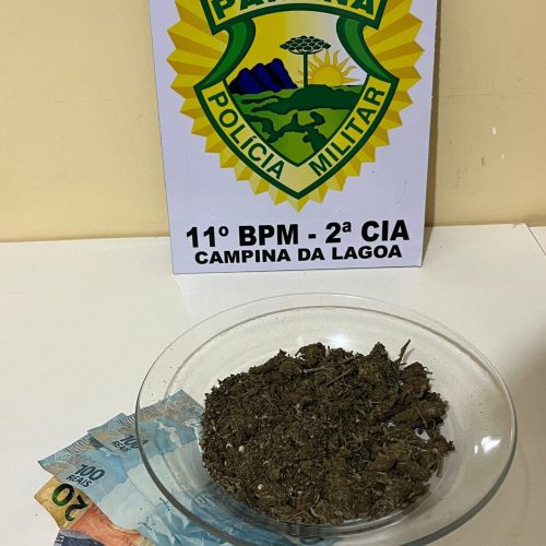 Jovem é apreendido por tráfico de drogas em Campina da Lagoa