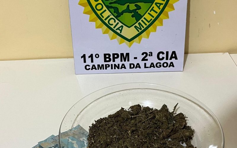 Jovem é apreendido por tráfico de drogas em Campina da Lagoa