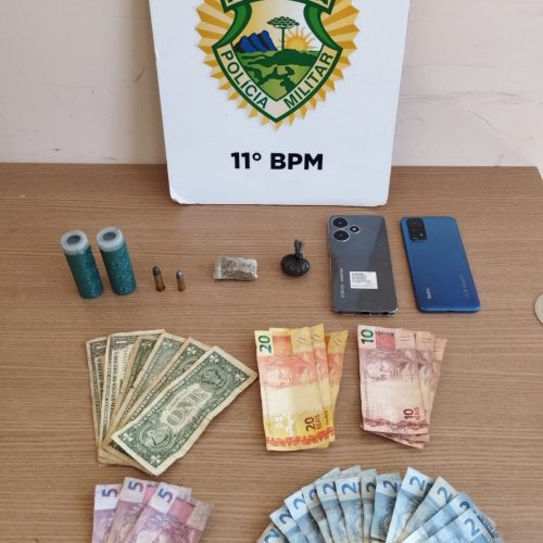 Homem é preso por Tráfico de Drogas,  Ameaça e Extorsão, no Fortunato