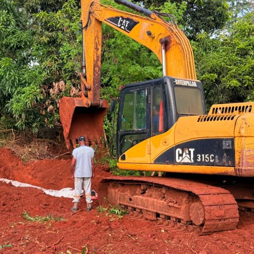 Prefeitura de Campo Mourão inicia implantação de rede de drenagem no Distrito de Piquirivaí