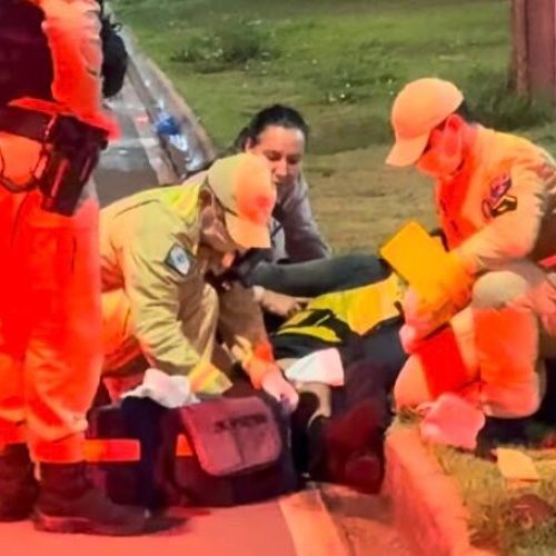 Duas motocicletas se envolvem em acidente e dois motociclistas ficam feridos na PR-158, em Campo Mourão
