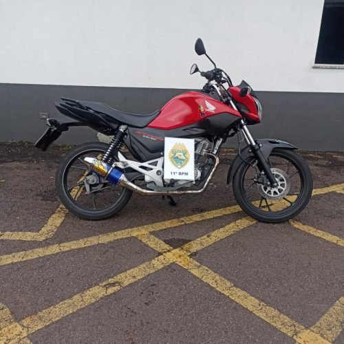 Motocicleta com sinais de adulteração é apreendida em Campo Mourão