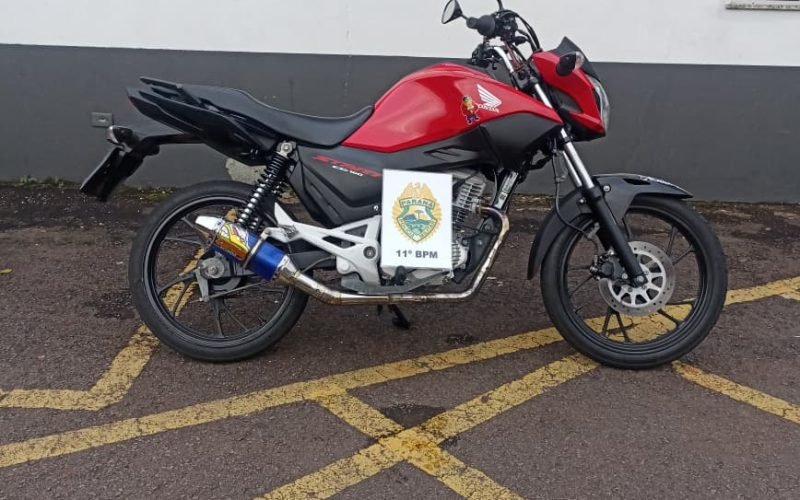 Motocicleta com sinais de adulteração é apreendida em Campo Mourão
