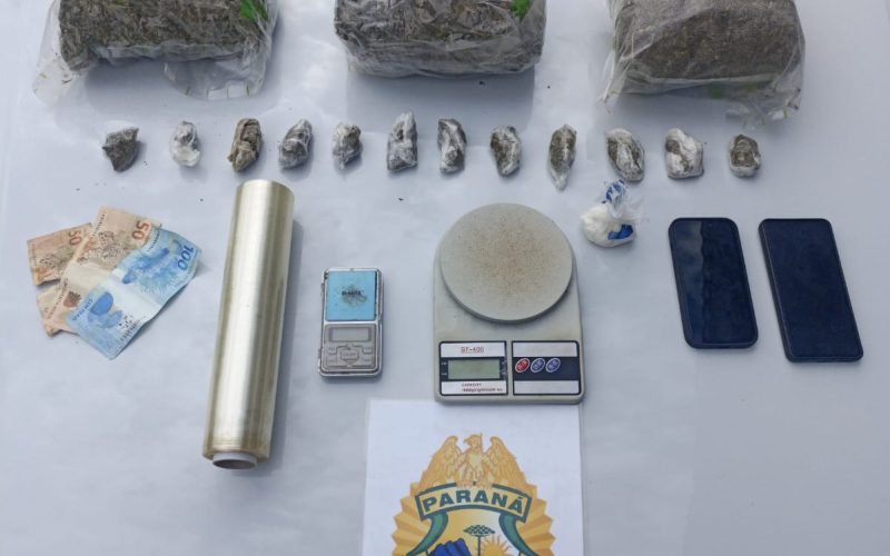 ROCAM apreende mais de 3 kg de maconha e cocaína em Campo Mourão