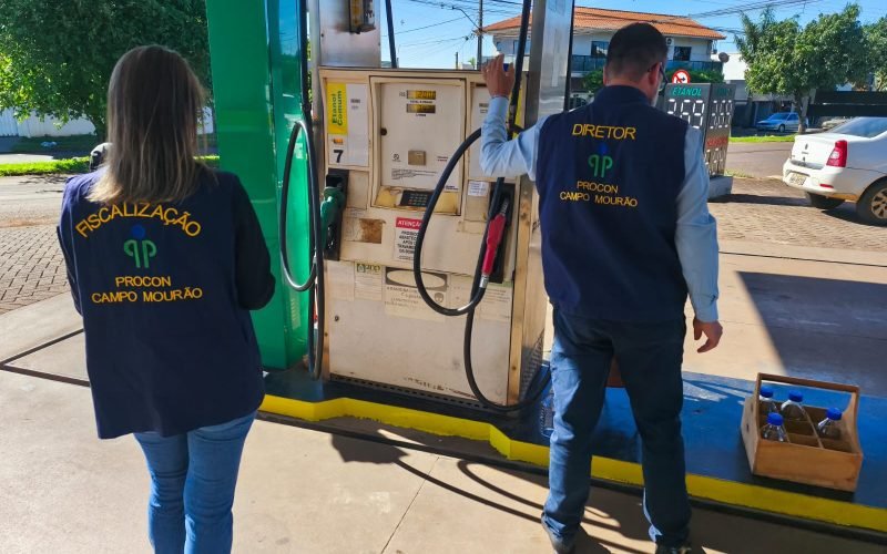 Procon fiscaliza qualidade e quantidade dos combustíveis comercializados em Campo Mourão