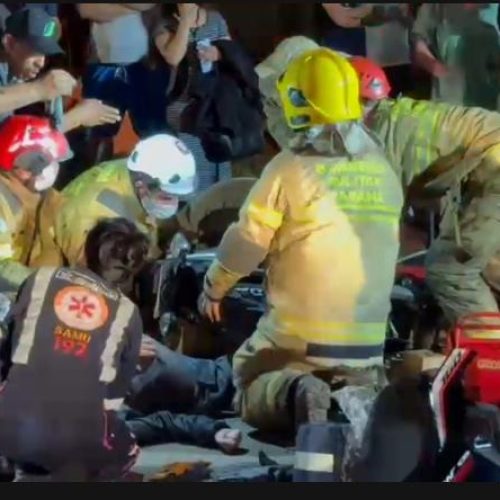 Jovem motociclista fica ferida em acidente no centro de Campo Mourão
