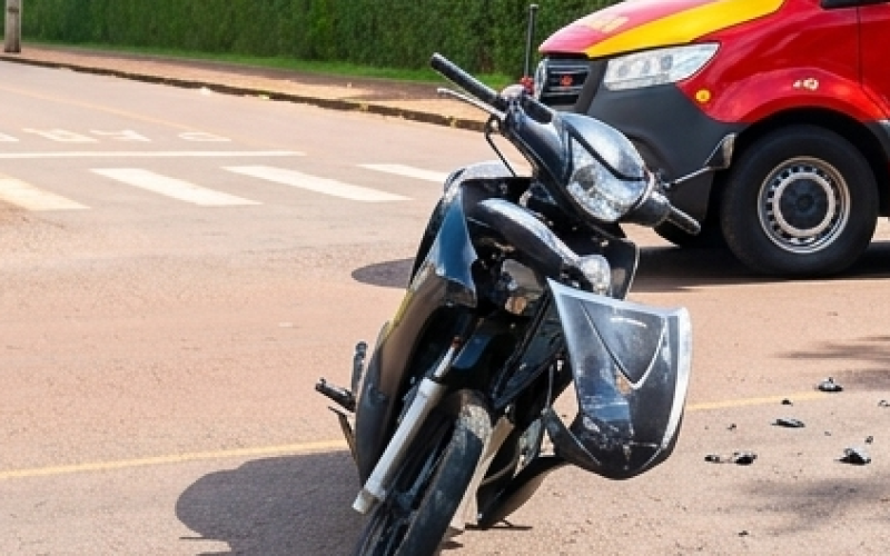 Colisão no cruzamento das ruas Engenheiro Mercer e Olívio Salvadori deixa motociclista ferida