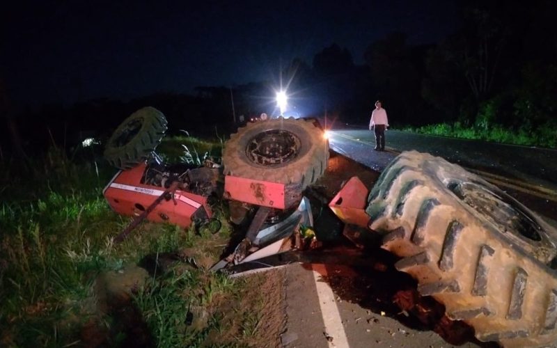 Colisão Grave na PR-456 Deixa Tratorista Seriamente Ferido em Palmital