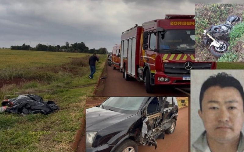 FAROL — O motociclista Ricardo Yutaka Tamagawa, de 49 anos, morreu em acidente de trânsito na BR-272