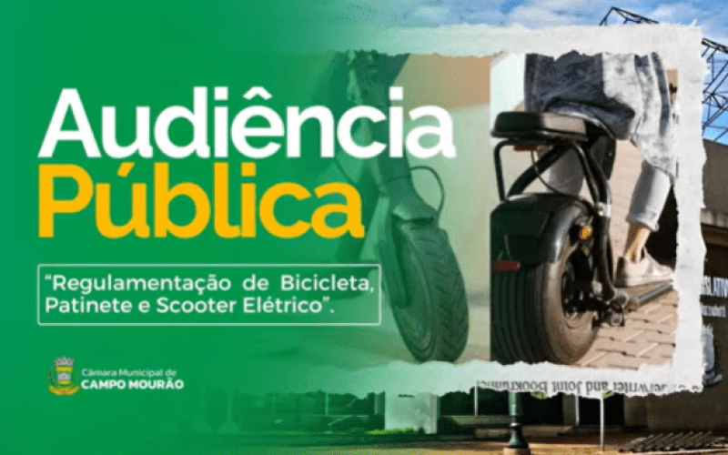 Em Campo Mourão, Audiência Pública discute regulamentação de bicicletas, patinetes e scooters elétricos