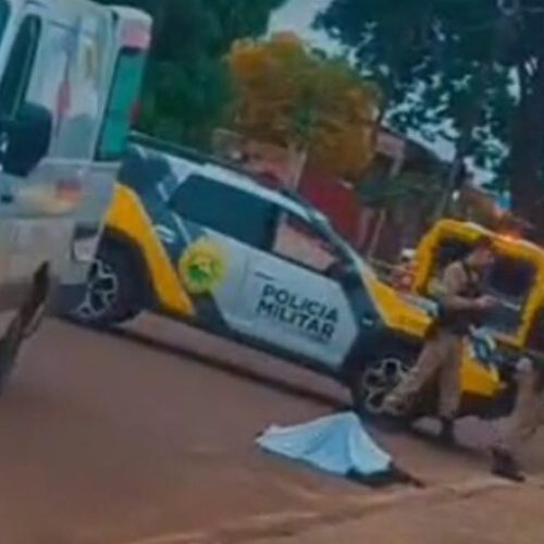 Homem armado com faca, reage a abordagem policial e acaba morto em Engenheiro Beltrão