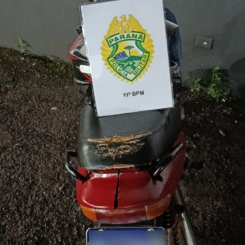 Polícia Militar prende homem com moto adulterada e drogas na área central de Campo Mourão