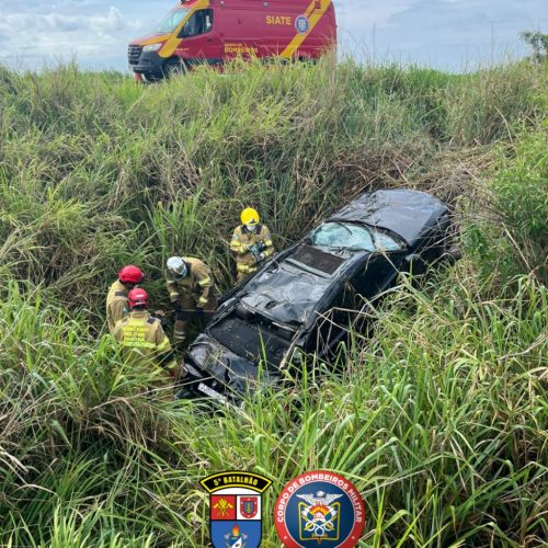 Capotamento com óbito na BR-369