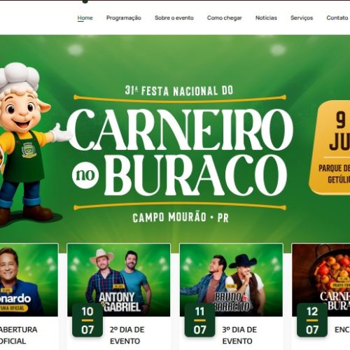 Programação da Festa Nacional do Carneiro no Buraco está disponível no site oficial