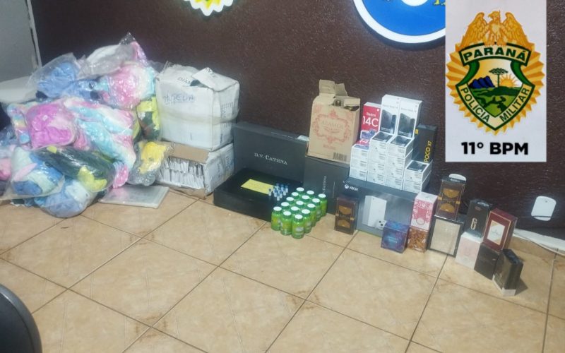 Polícia Militar Apreende Produtos de Contrabando/Descaminho em Engenheiro Beltrão