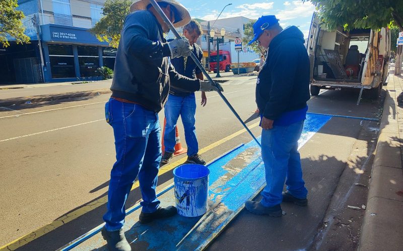 Diretran renova sinalização de vias na área central e escolas