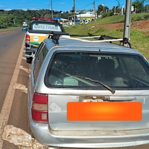 Ação conjunta entre inteligência e agentes de trânsito recupera veículo furtado na BR-487 em Campo Mourão