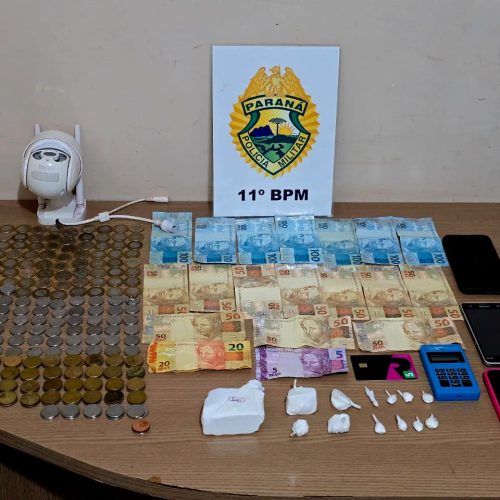 PM fecha ponto de tráfico monitorado por câmera e prende suspeito no centro de Luiziana