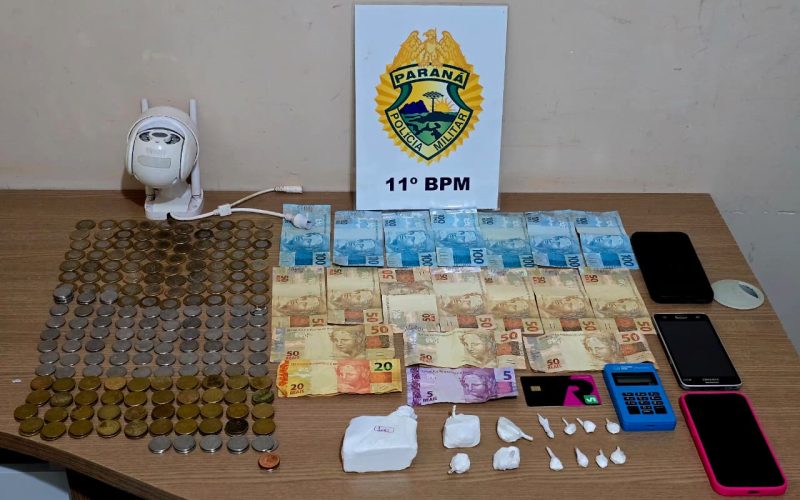 PM fecha ponto de tráfico monitorado por câmera e prende suspeito no centro de Luiziana