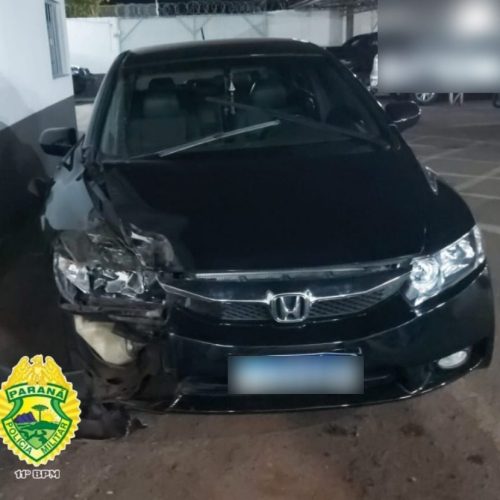 Motorista embriagado se envolve em acidente e é preso em Campo Mourão
