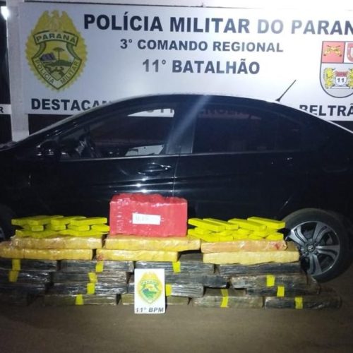Mais de 200 kg de maconha são preendidos em Engenheiro Beltrão