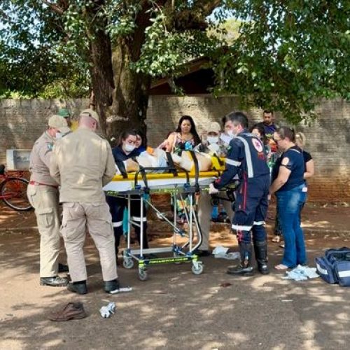 Acidente em Campo Mourão deixa motociclista em estado grave