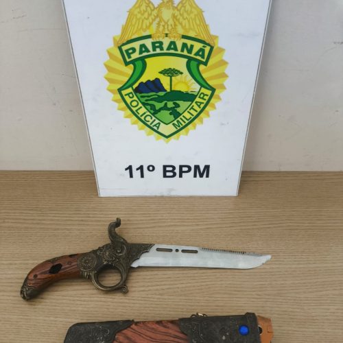 Homem é preso em Campo Mourão após agredir mulher com bicicleta e portar faca