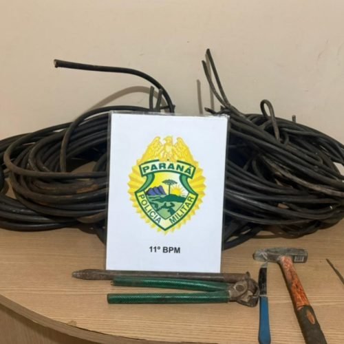 Homem de 42 anos é preso em flagrante furtando fios e ferramentas no Jardim Isabel em Campo Mourão