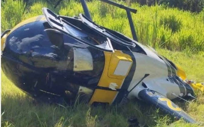Ação policial termina com queda de helicóptero da PM e apreensão de 3 toneladas de drogas no Paraná