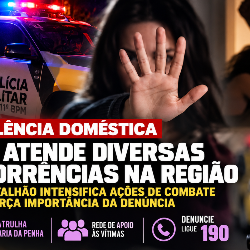 Violência doméstica: PM atende ocorrências nos primeiros dias de outubro na região