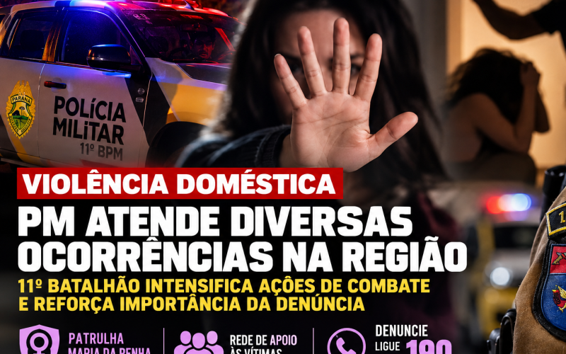 Violência doméstica: PM atende ocorrências nos primeiros dias de outubro na região