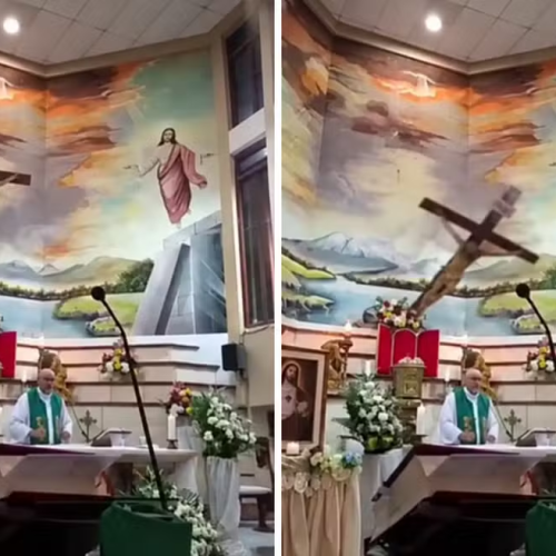 PADRE MORRE APÓS CRUZ CAIR SOBRE SUA CABEÇA DURANTE MISSA NO EQUADOR