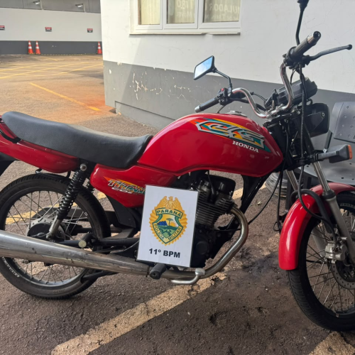 MOTOR DE MOTOCICLETA FURTADO É DESCOBERTO EM ABORDAGEM E HOMEM ACABA PRESO EM CAMPO MOURÃO