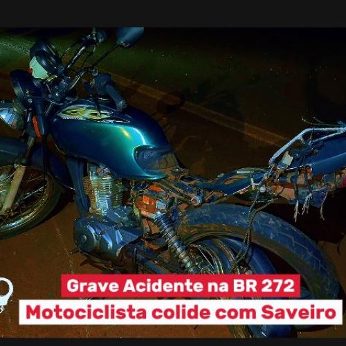 Acidente Grave na BR-272 Deixa Motociclista Ferido em Campo Mourão