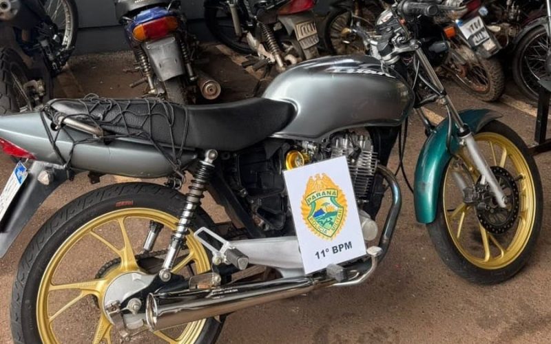 Polícia Militar prende jovem com motocicleta adulterada no Centro de Campo Mourão