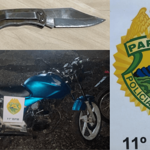 Casal é Detido em Iretama por Desacato, Desobediência e Porte de Arma Branca