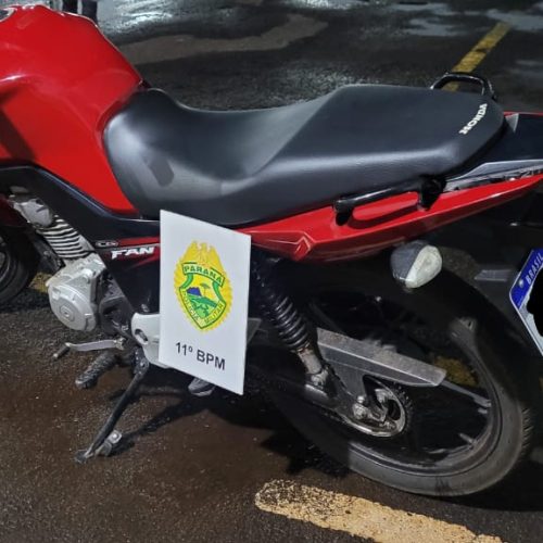 Polícia Militar apreende motocicleta adulterada em Campo Mourão