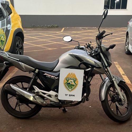Moto furtada é encontrada no Jardim Cidade Alta II