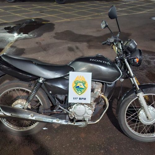 ROCAM prende jovem por conduzir motocicleta com sinais de identificação adulterados em Campo Mourão