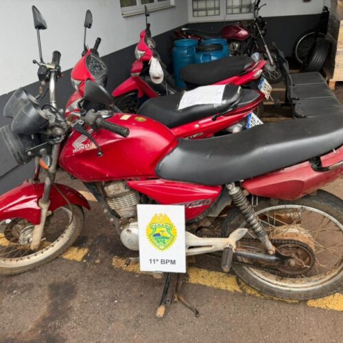 Polícia Militar recupera motocicleta furtada e apreende adolescente em Campo Mourão