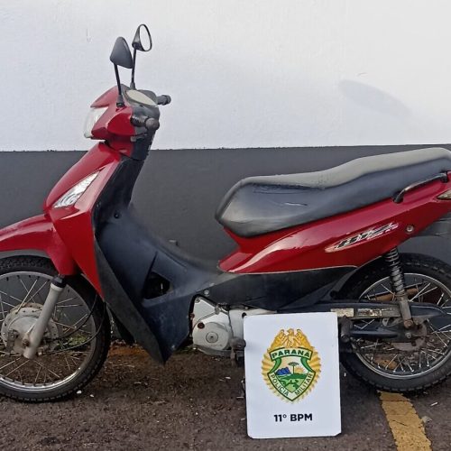 Polícia Militar recupera motoneta furtada e prende suspeito no centro de Campo Mourão