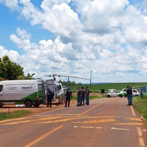 CORUMBATAÍ DO SUL: Jovem motociclista de 23 anos não resistiu e morreu após grave acidente na PR-549, na região dos Borges