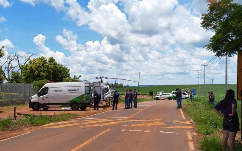 CORUMBATAÍ DO SUL: Jovem motociclista de 23 anos não resistiu e morreu após grave acidente na PR-549, na região dos Borges