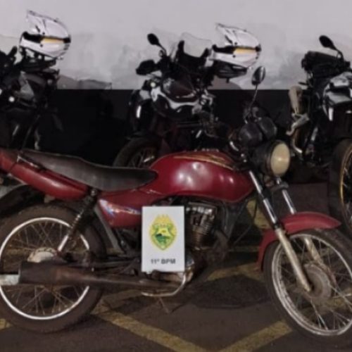 MOTOCICLETA ADULTERADA É APREENDIDA NO LAR PARANÁ