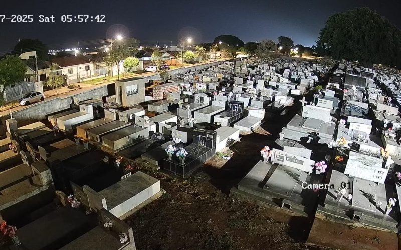 Muralha Digital: Cemitério Municipal de Campo Mourão tem vigilância monitorada por câmeras