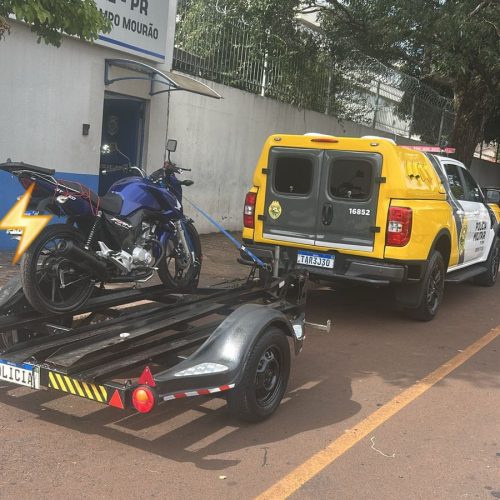 Polícia Militar Apreende Duas Motocicletas e Prende Um Indivíduo em Bloqueio Relâmpago em Campo Mourão